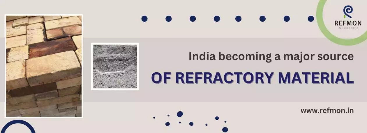 How is India becoming a major source of refractory material?